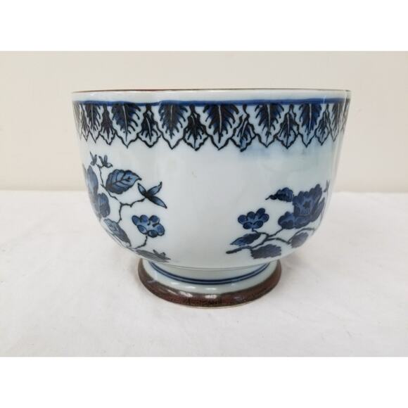 Vintage Toyo “Dover Blue” Floral Porcelain Bowl – 7.5” Made in Japan - Picture 3 of 7